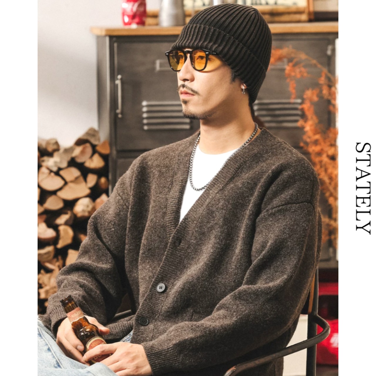 Heavy Knit カーディガン /3color_T223・画像6