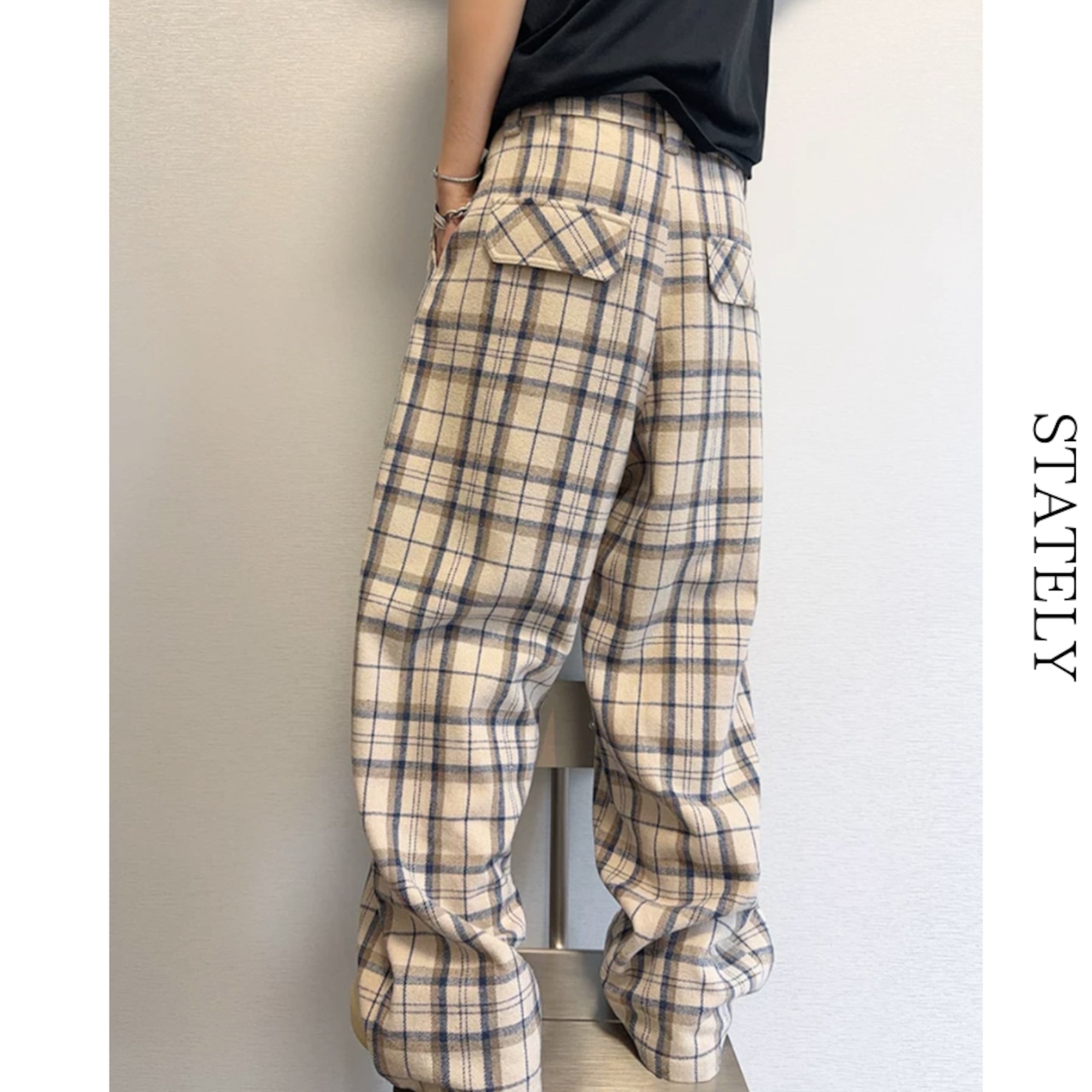 Vintage Plaid ワイドパンツ_B147・画像8