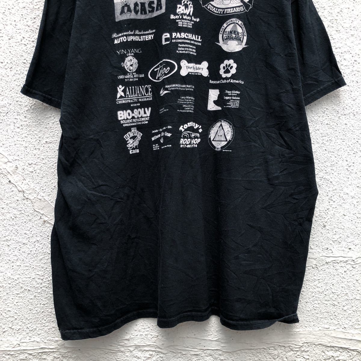 GILDAN ギルダン　バイク　スカル　骸骨　ロンT