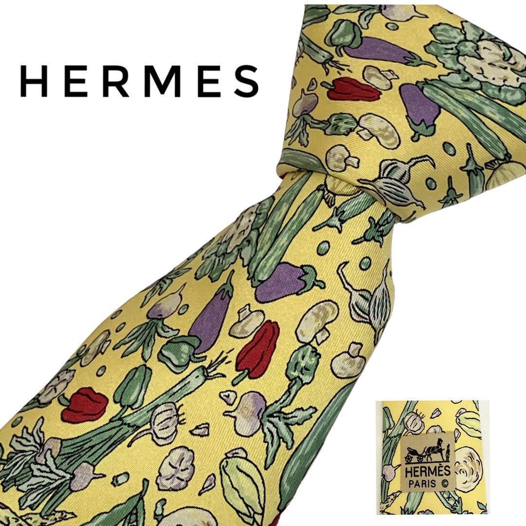 HERMES 野菜柄ネクタイ D4Efe-m49663970402 小物 | wekerwood.sk 