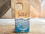 Surfers/wood×resin lagoon blue wave case(bamboo)