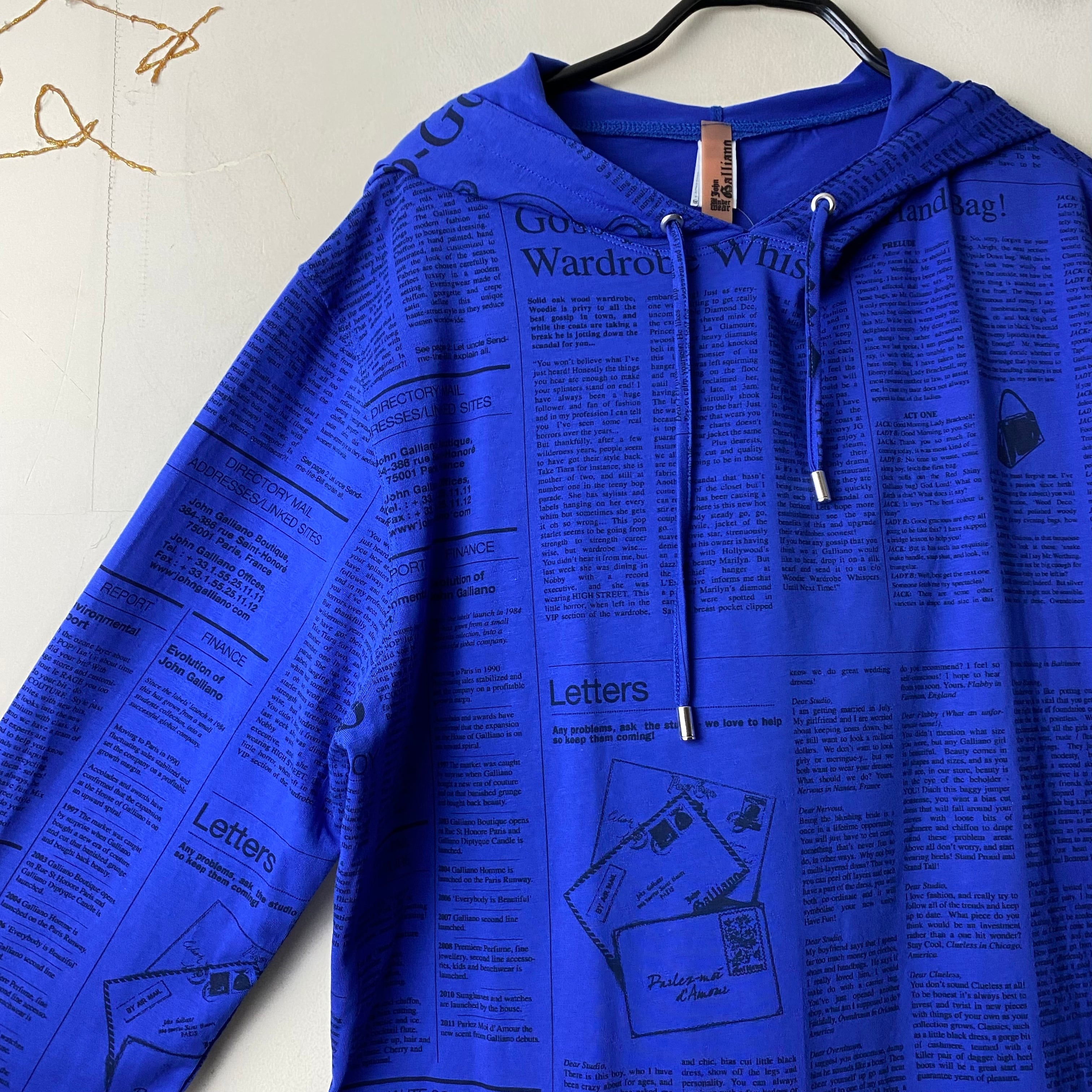 JOHN GALLIANO newspaper pattern pullover parka | NOIR ONLINE