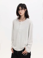 ヘンリーネック長袖シャツ / Henley Neck long Sleeve Shirt