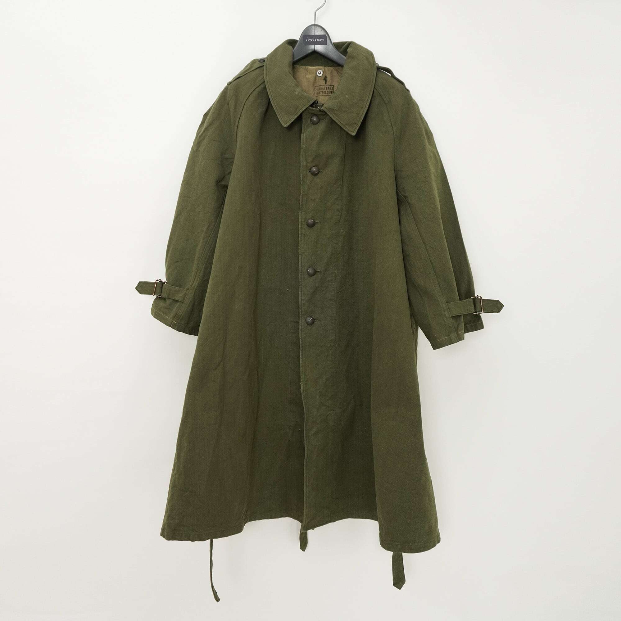 FRENCH ARMY フレンチアーミー フランス軍 M-35 Military Motorcycle Coat モーターサイクルコート 1 Khaki VINTAGE ヴィンテージ アウター【新古品】【FRENCH ARMY】