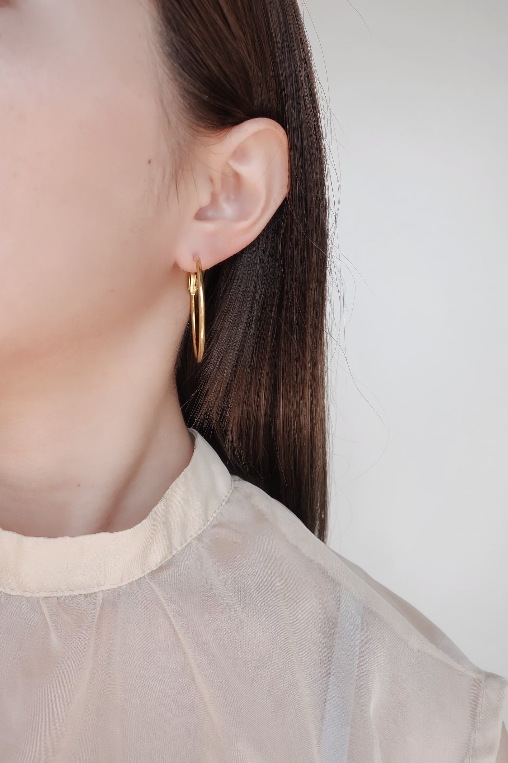 big hoop pierce | 金属アレルギー対応のアクセサリー crea.jewelry