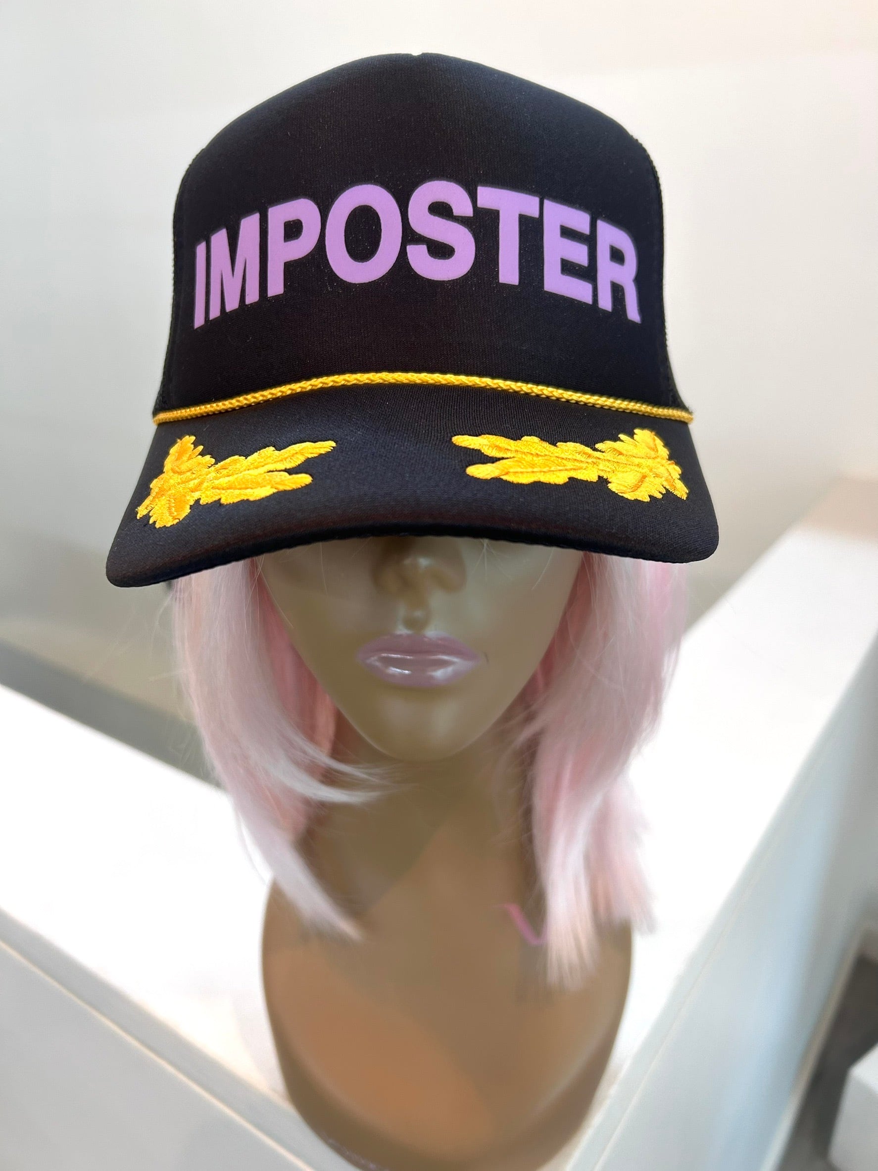 Ashley WILLIAMS BLACK EMBROIDERED TRUCKER HAT