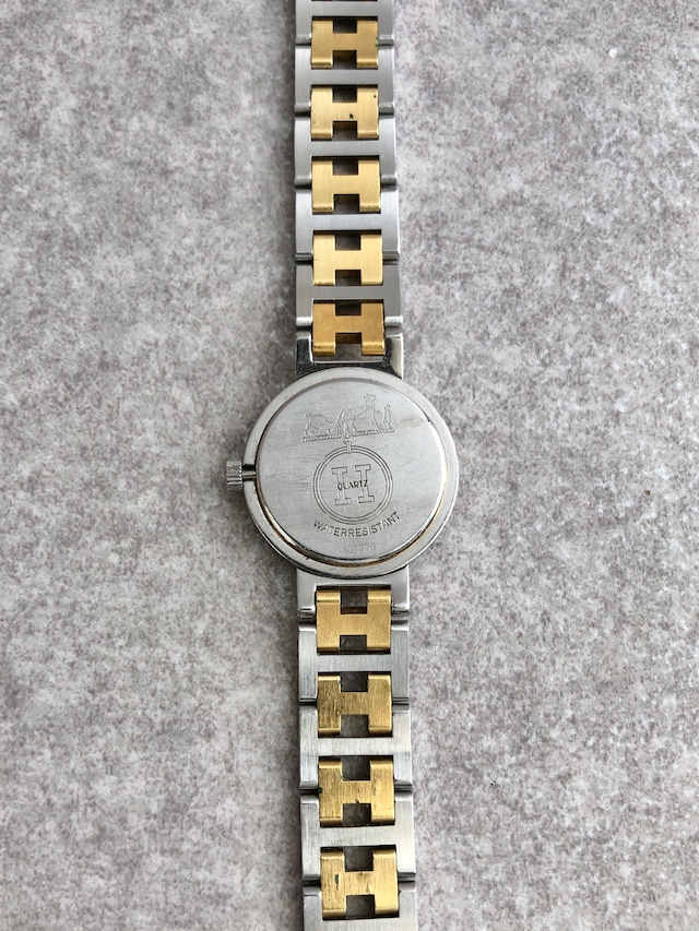 HERMES エルメス 腕時計 ゴールド シルバー ステンレススチール クウォーツ クリッパー vintage ヴィンテージ オールド d4witg