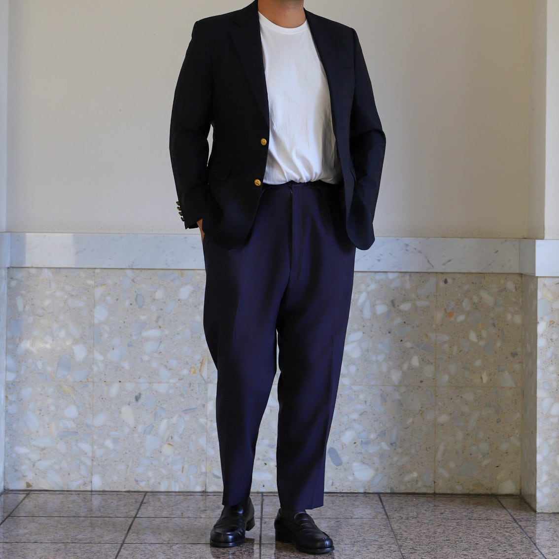 極美品】BROOKS BROTHERS Loro Piana Made in Canada wool Navy blazer