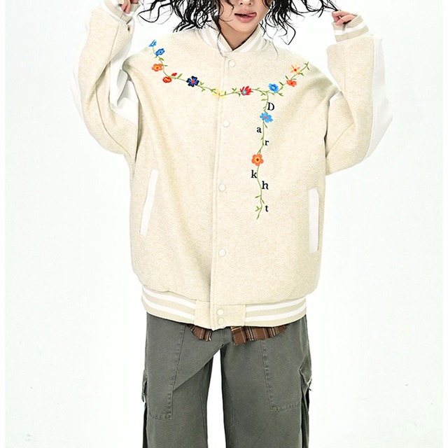 フラワーラインスタジアムジャンパー 2col R01046