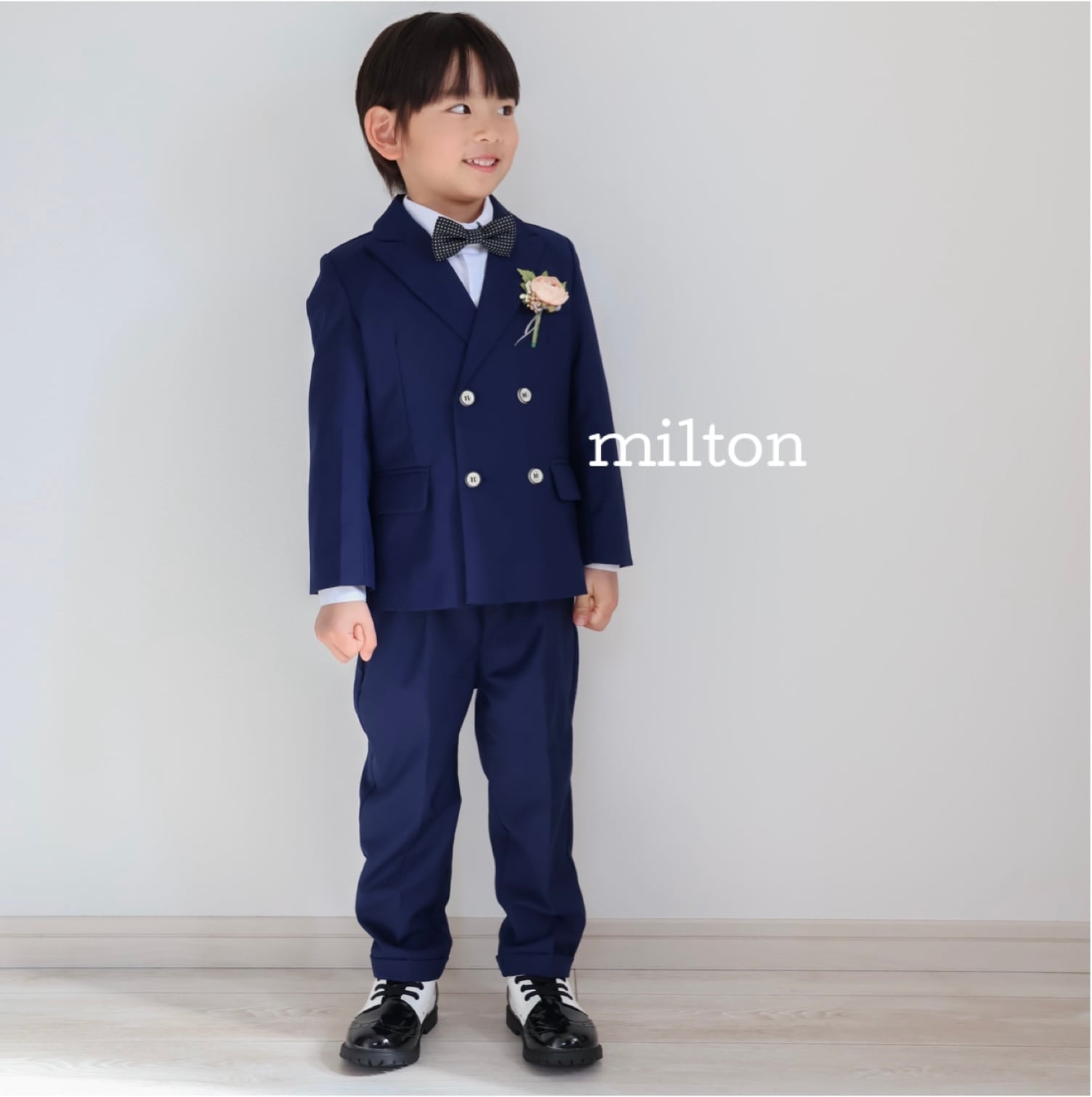 一部即納【ネイビーベスト付きジャケットスーツ】90 100 110 120 130