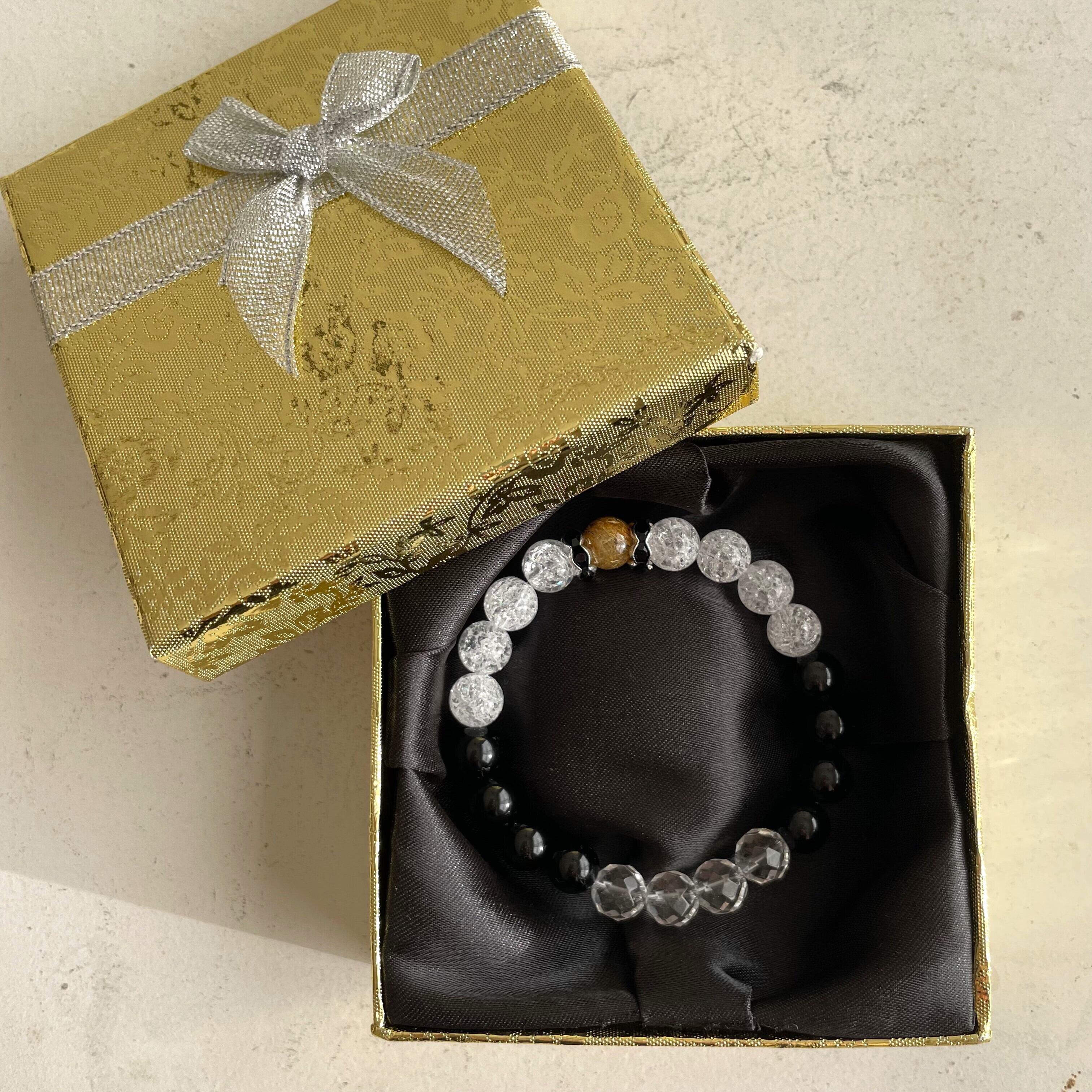 金眼の白龍＞タイチンルチルクォーツ＆黒水晶（モリオン） | Pay ID