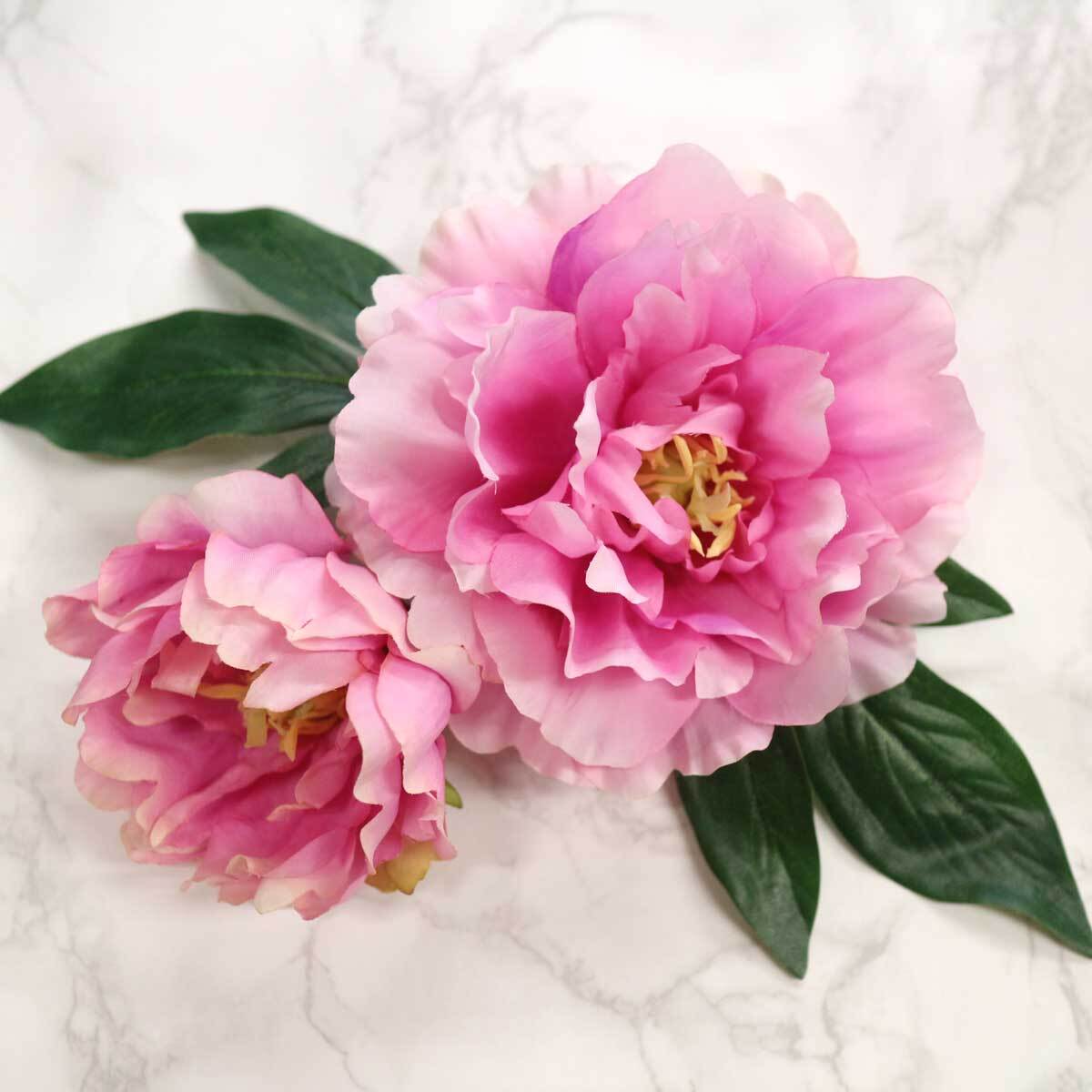 牡丹の髪飾り（セット）/ ピンク | 和装小物専門店「花椿」