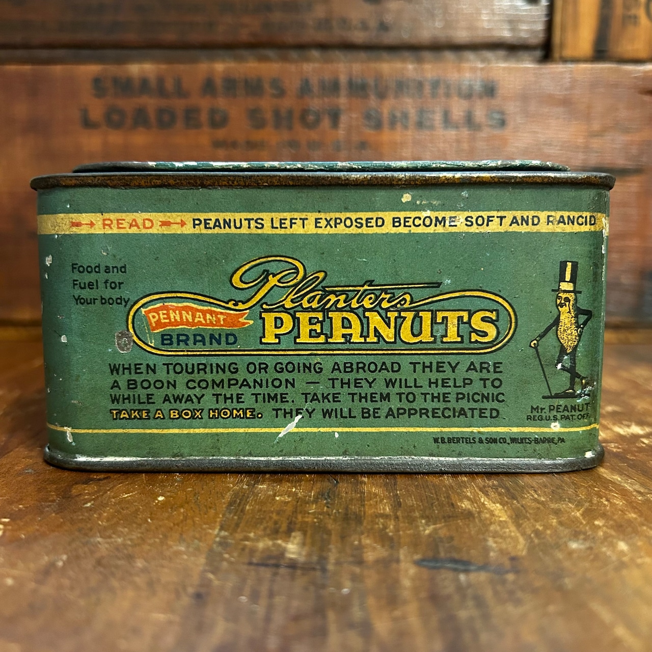 1919-1920s PLANTERS MR. PEANUT アンティーク ピーナッツ Tin缶 レア
