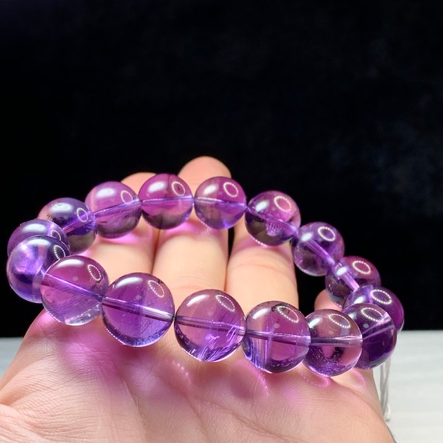 超透明☆色合い美しいコントラストアメジスト・ブレスレット