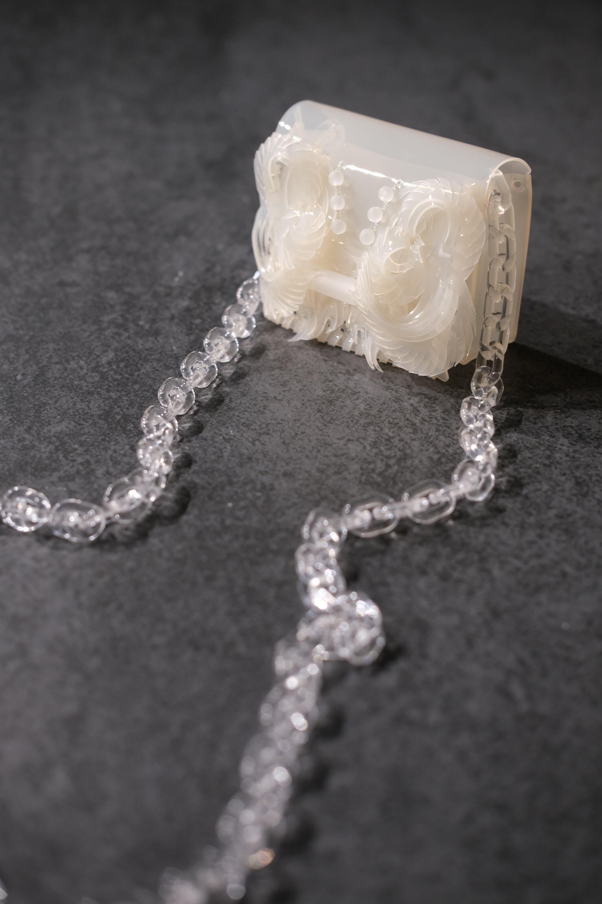 OPEN YY】 pleats layered pouch belt -beige- | loop