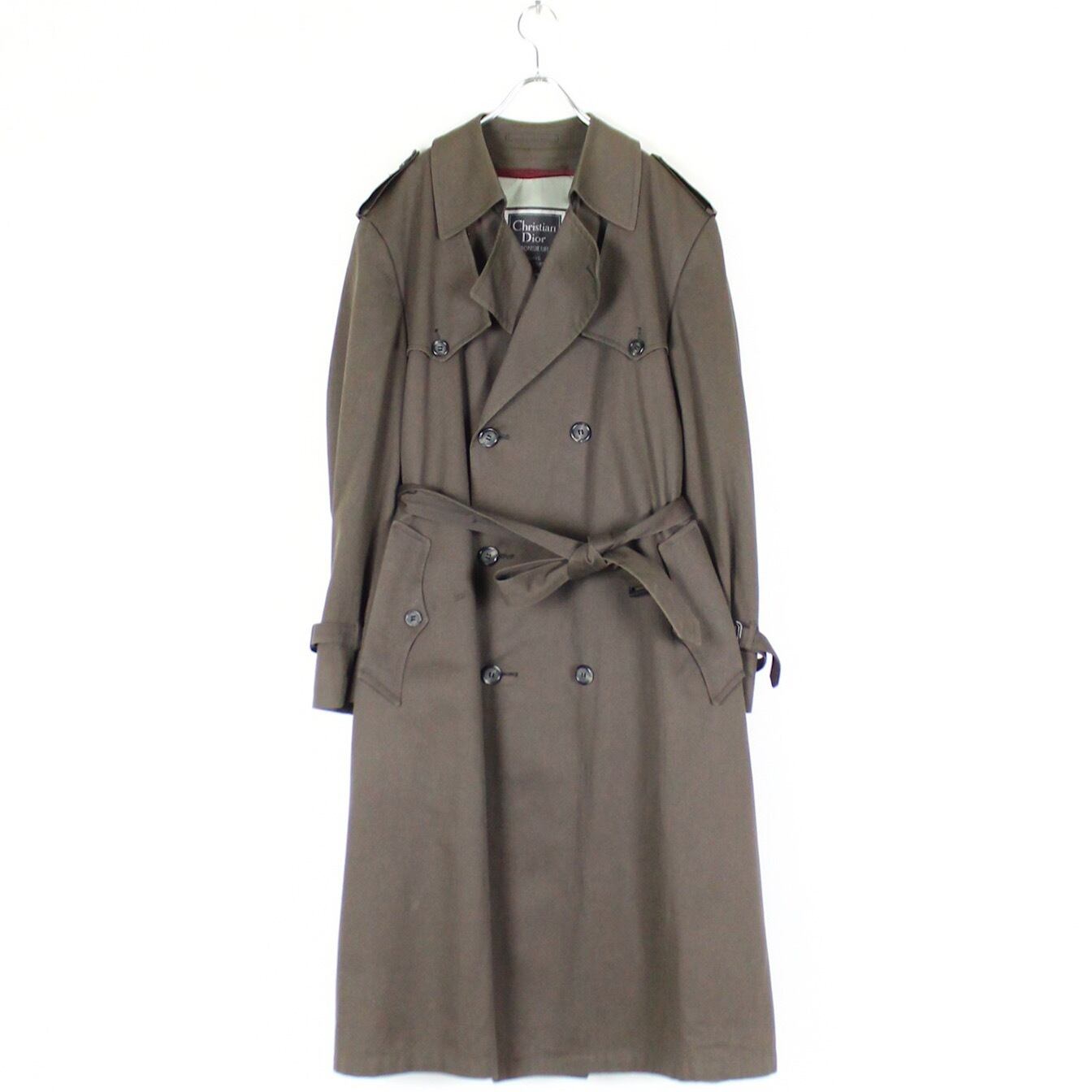1980's Christian Dior モカブラウン コットンギャバジン トレンチ