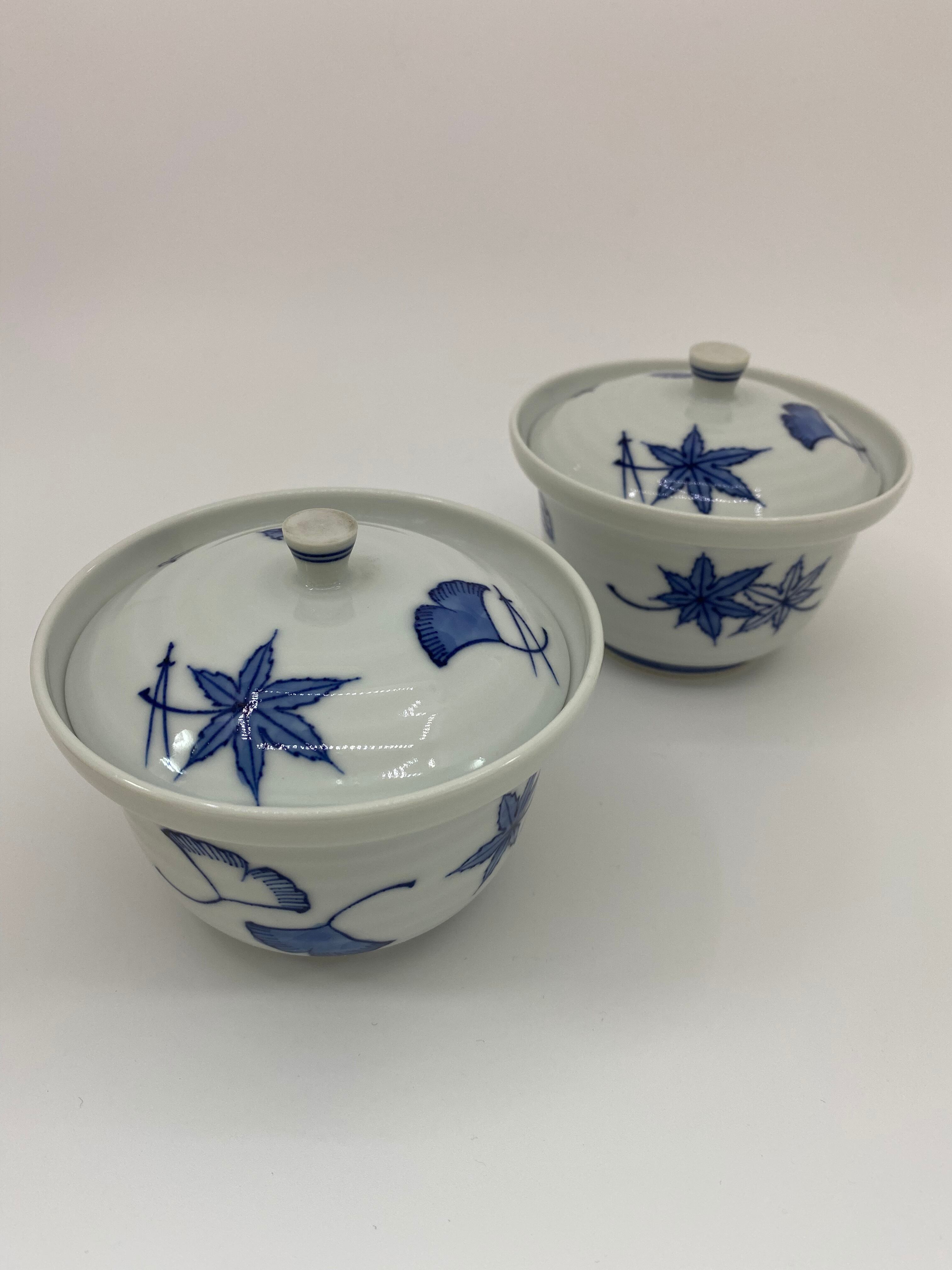 蓋煮物椀 セット 5個 花柄 蓋つき煮物椀 陶器製 有田焼 5