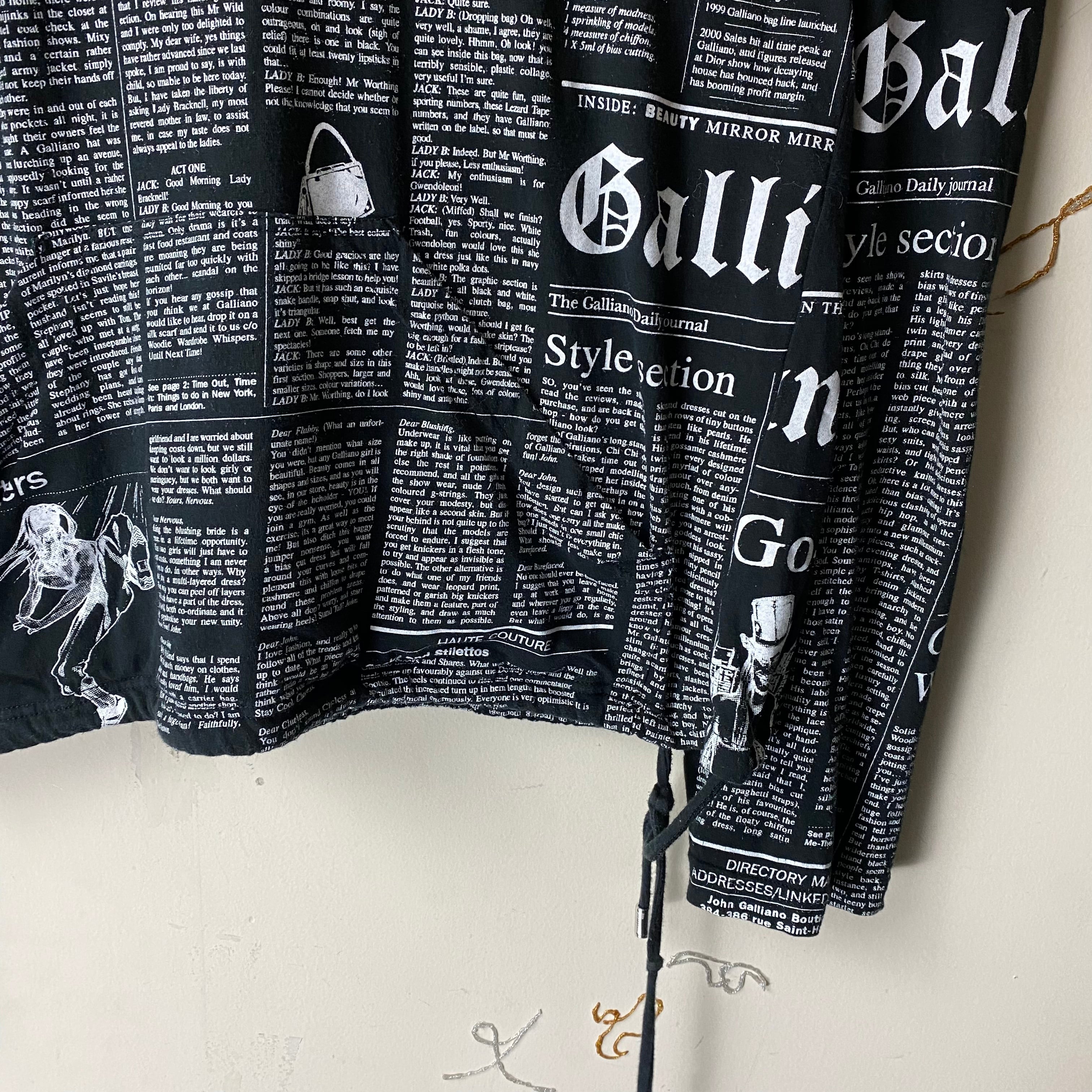 JOHN GALLIANO newspaper pattern set-up | NOIR ONLINE