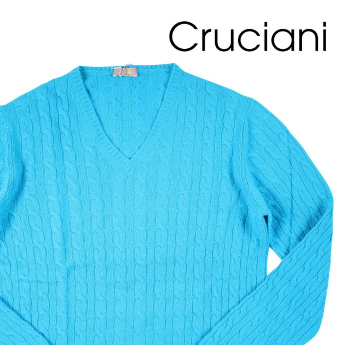 CRUCIANI（クルチアーニ） Vネックセーター CU13.010 ターコイズブルー 