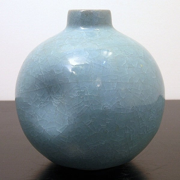 照山窯・梅花・青磁・花瓶・No.140811-11・梱包サイズ60 | リサイクル