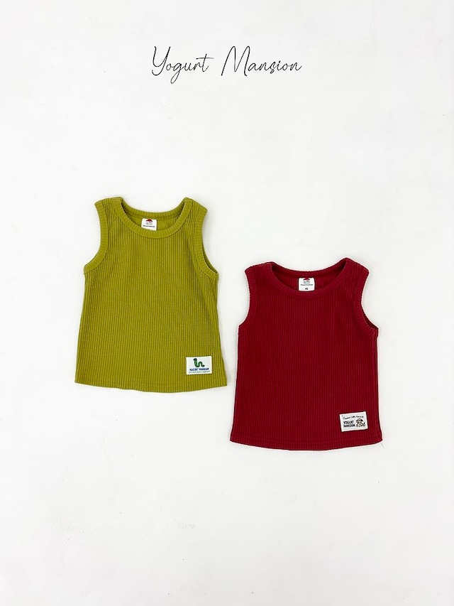 【取寄】yogurt mansion｜bonbon sleeveless tee｜ボンボンノースリーブT｜XS-JM｜kids&jr｜26 autumn