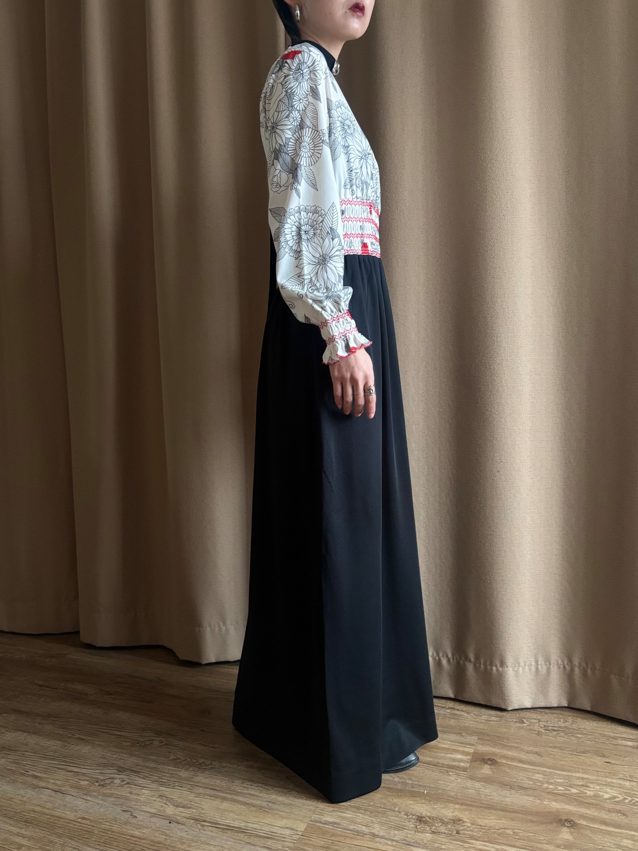 MADE IN U.S.A. floral pattern dress-5165-2