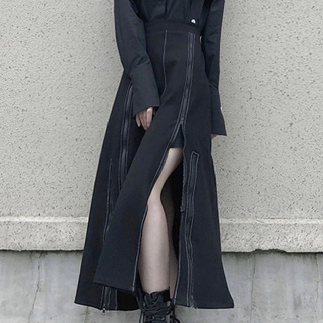 Long slit skirt C0301