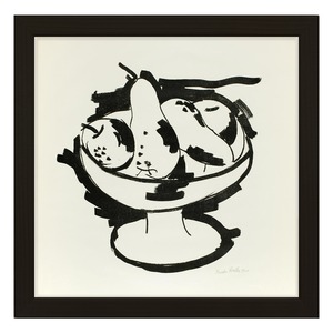 [額縁付き] Bowl of Fruit フルーツ アートポスター 223×223mm 天然木 ポスターフレーム 木製 絵画 名画 日本製 APFS100