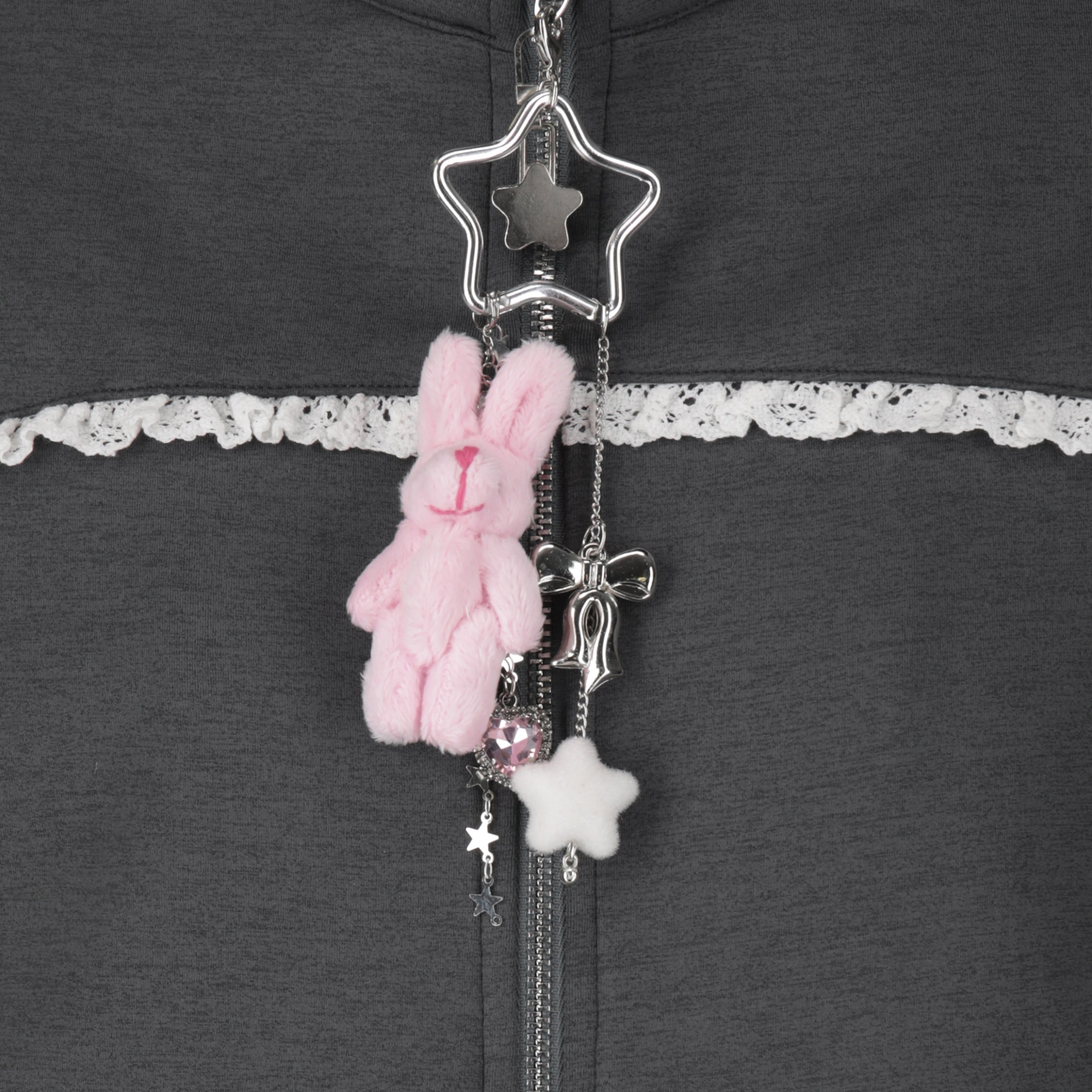 フリルトラックジャケット　GRAY