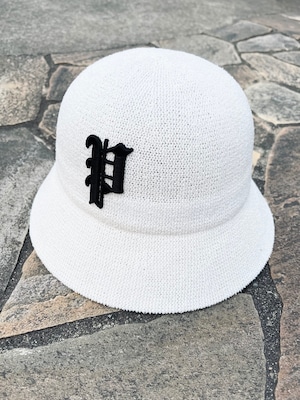 Old P Logo Bermuda Hat 【WHT✖︎BLK】