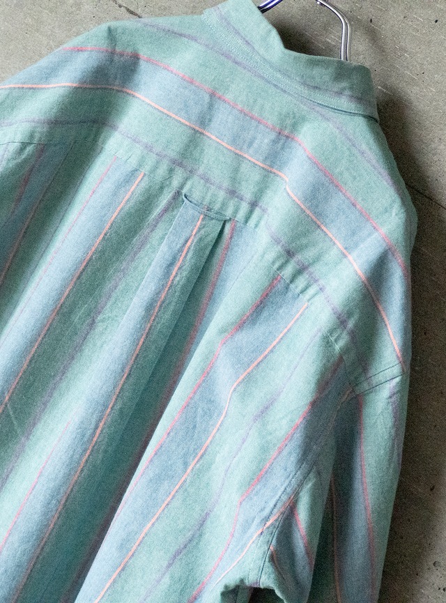 "SAVANE" 1990s Multi stripe s/s shirt