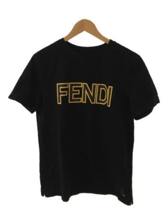 FENDI フェンディ ビッグ ロゴ プリント Tシャツ/メンズ/M☆ブラック 