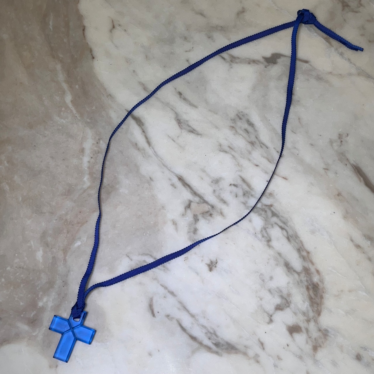 BACCARAT crystal glass pendant necklace