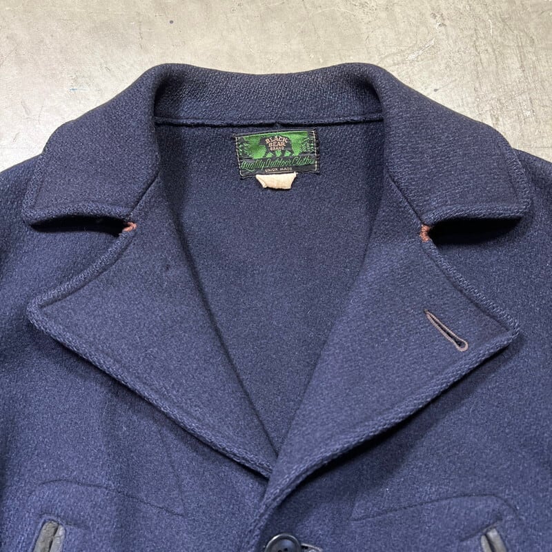 40's BLACK BEAR BRAND ブラックベア ウールジャケット ネイビー
