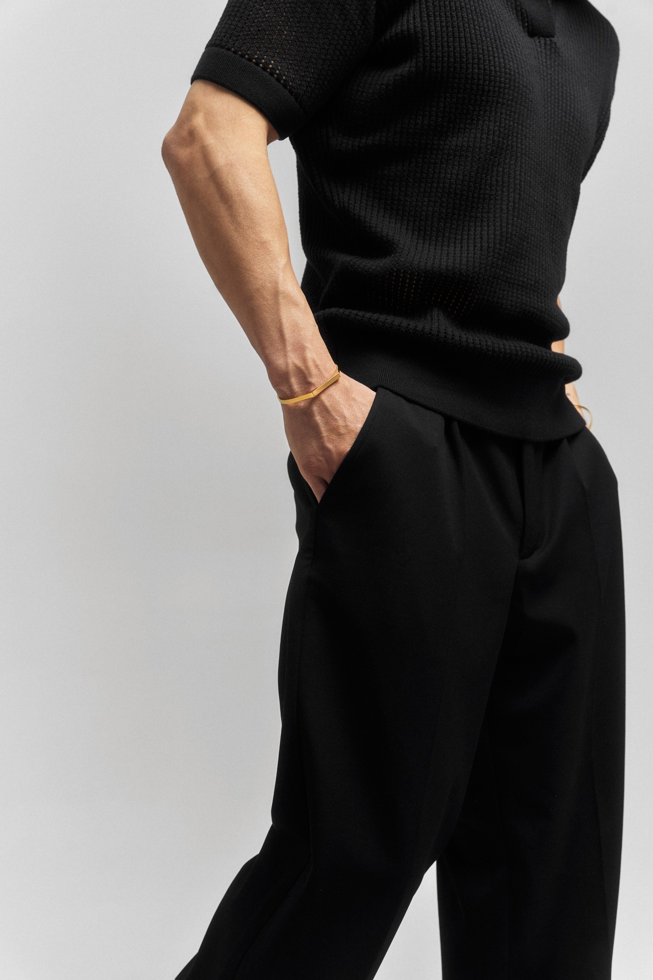 【Open luxe signet bangle】/ GOLD