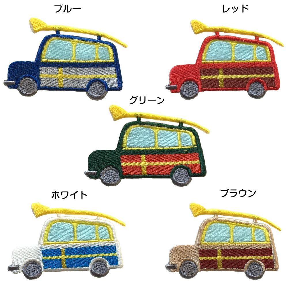 オリジナル ワッペン ウッディーカー 車 Lサイズ 1枚 日本製