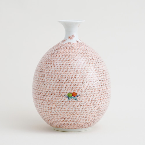 桃花文　飾り花瓶
