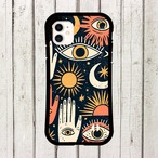 受注生産 iPhoneケース 目と手と太陽の護符柄｜魔除けアート TALM071B