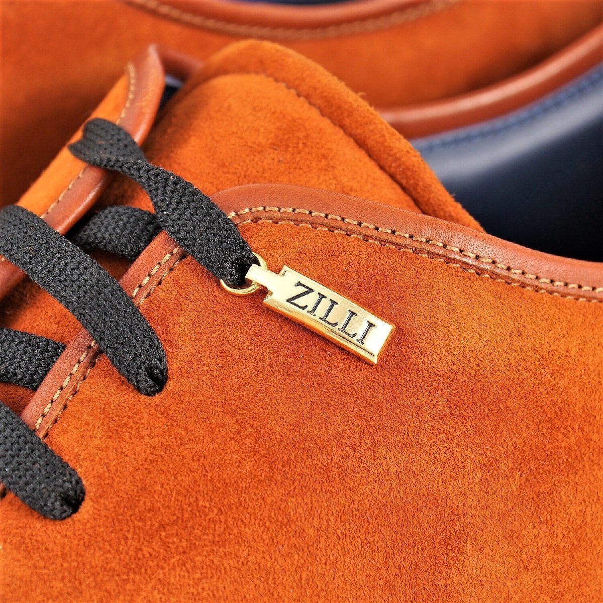 ジリー ZILLI 極上スエード＆カーフレザースニーカー　ブラウン　サイズ9.5 ☆定価50万円超・新品未使用☆ ジリー ZILLI 極上スエード＆カーフ