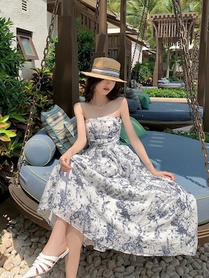 Bare Top Floral Summer ops《 即日発送 》