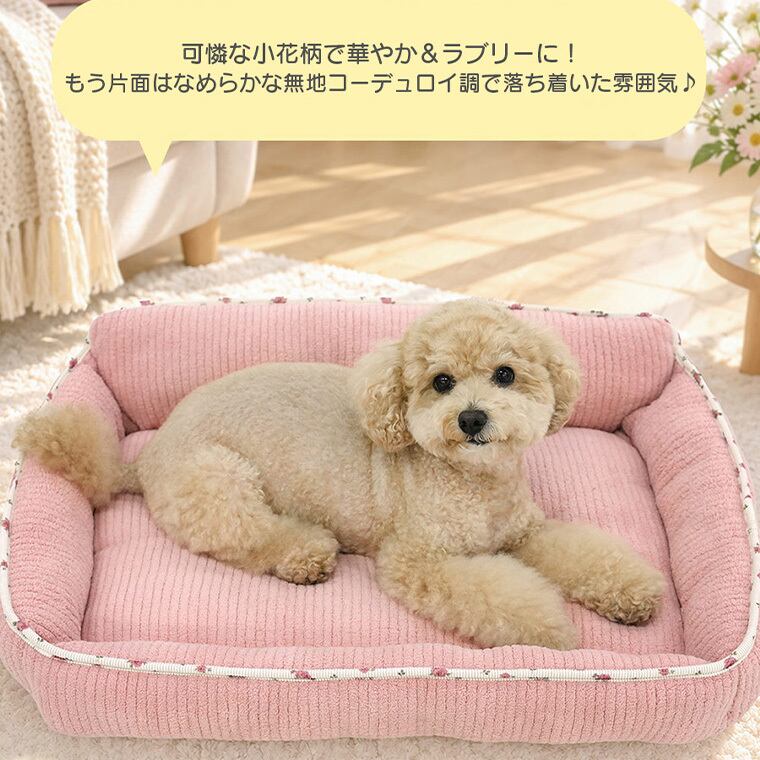 【予約販売10％OFF】jelly bear reversible bed Lsize 2color  / 犬用 ベッド リバーシブル 両面 ふんわり 冬 可愛い クッション ペットマット 猫用 韓国 ペット用品 小型犬 中型犬 ハウス 高級 犬 ペットベッド