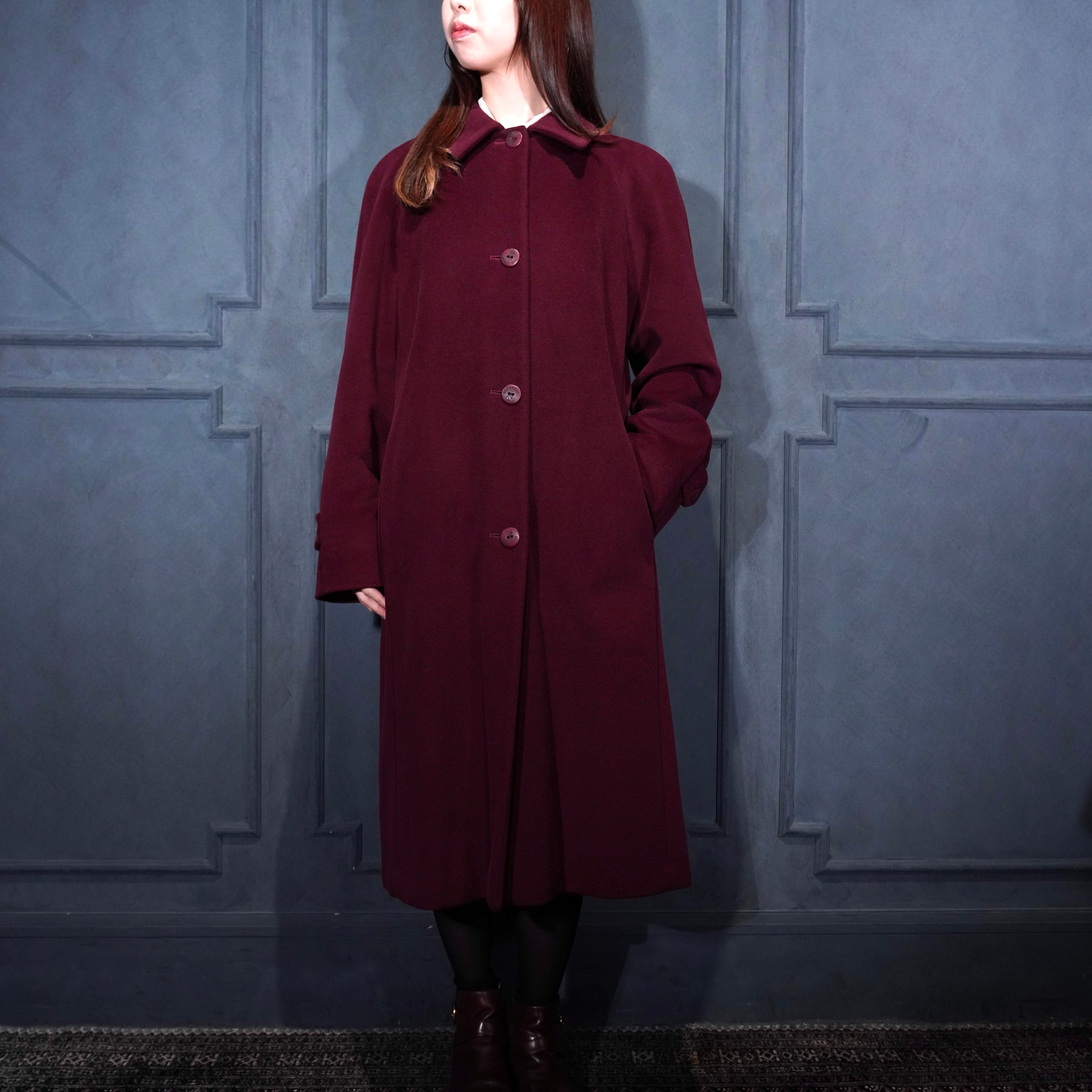 BURBERRY LONDON ANGORA BREND WOOL BALMACAAN COAT/バーバリー