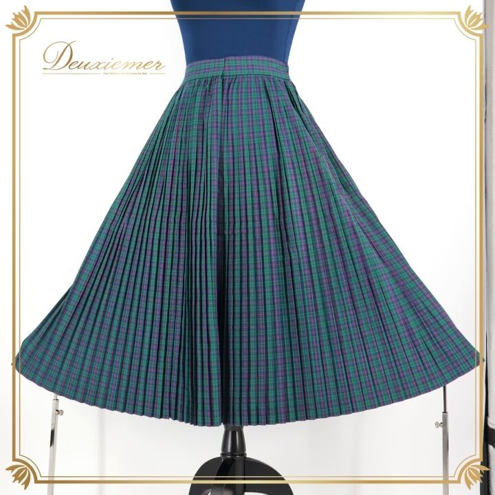 フォークダンス 衣装 スカート グリーン系 シスターズ プリーツ