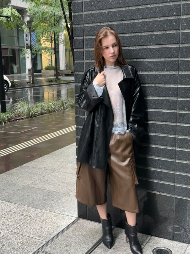 (select)レザーカーゴパンツ