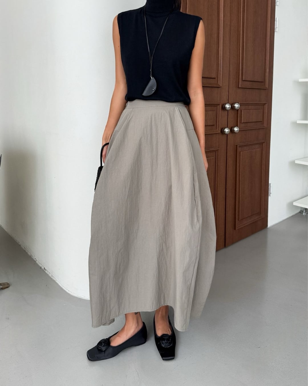 立体バルーンロングスカート