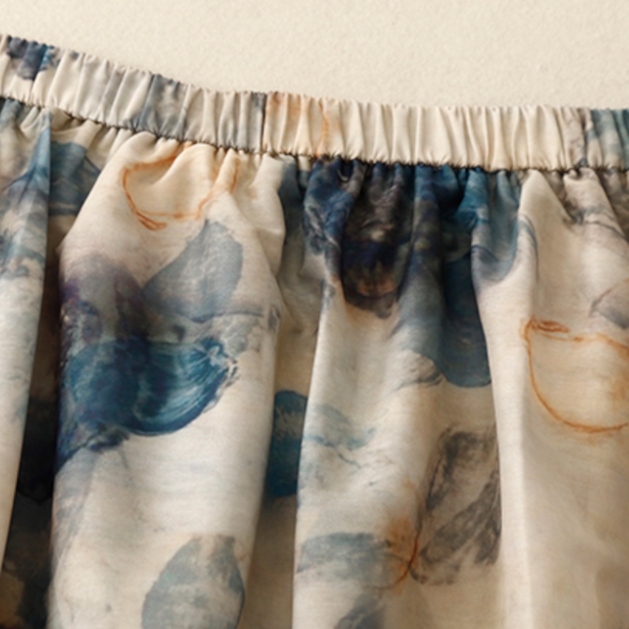 水彩プリントAラインスカート A01207