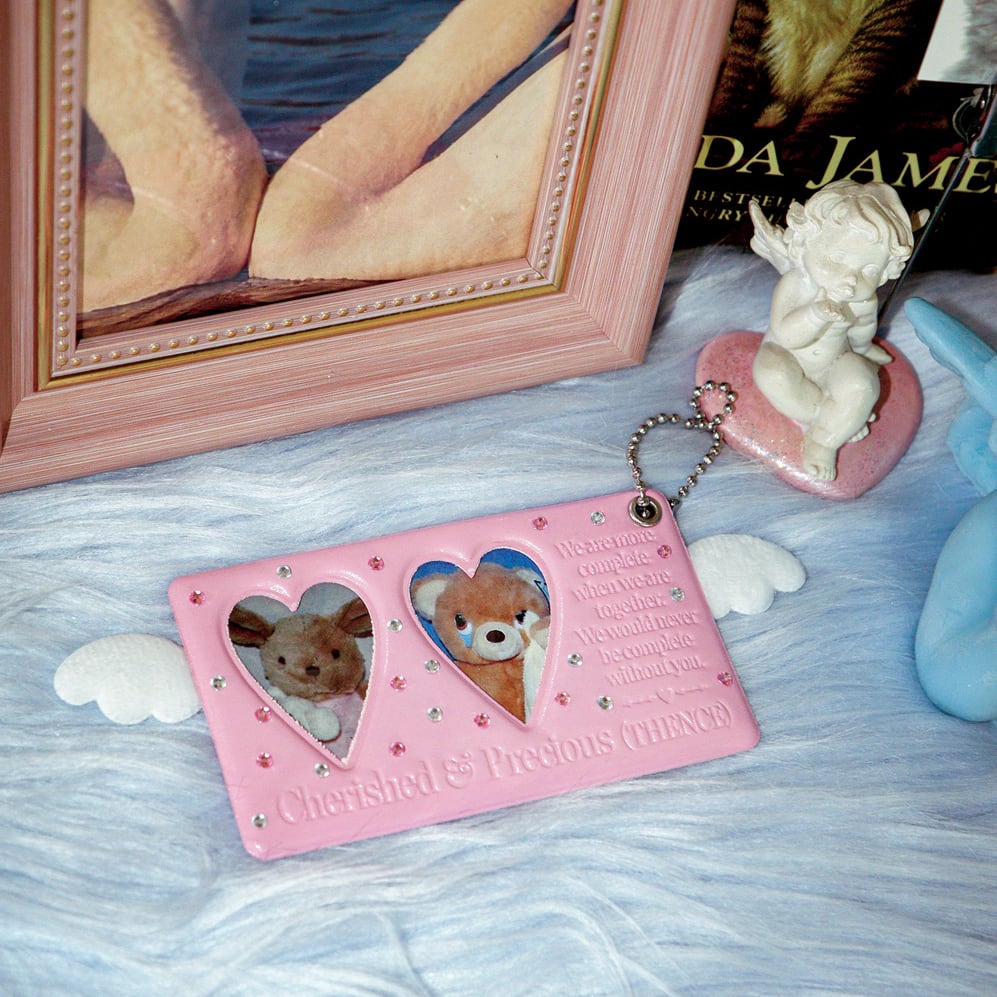 THENCE] Enamel Mate フォト キーホルダー（Pink） | moim - 韓国雑貨