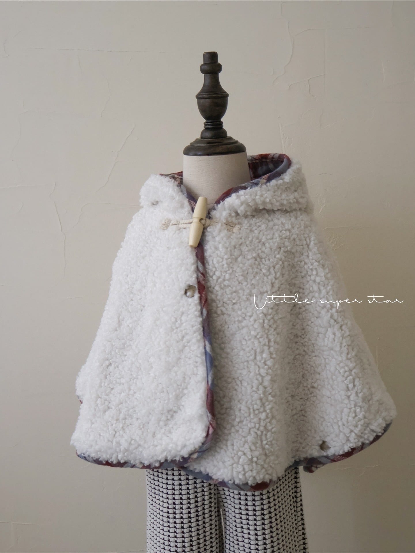 〈即納〉curly boa poncho