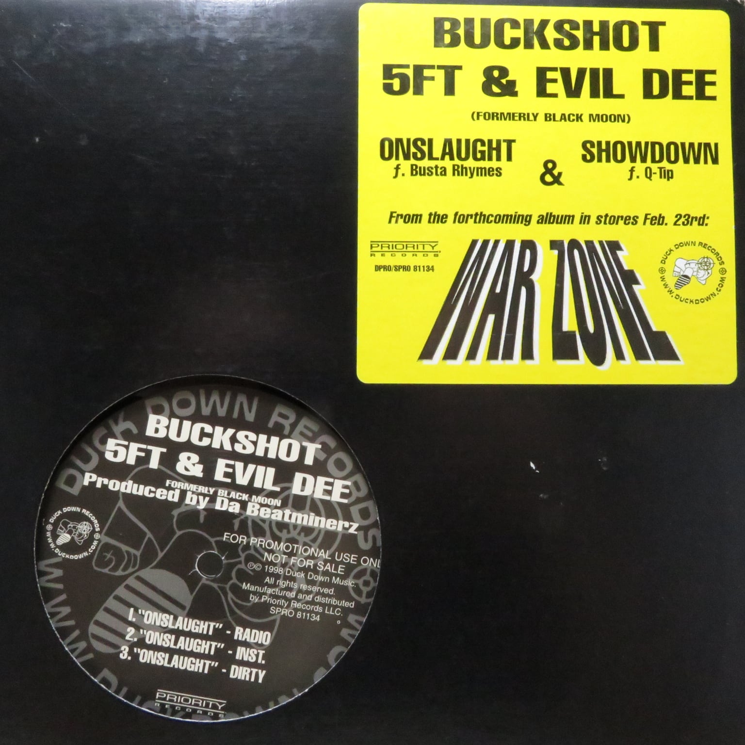 Buckshot, 5 Ft. Accelerator & Evil Dee / Onslaught & Showdown [DPRO 81134, SPRO 81134] - 画像1