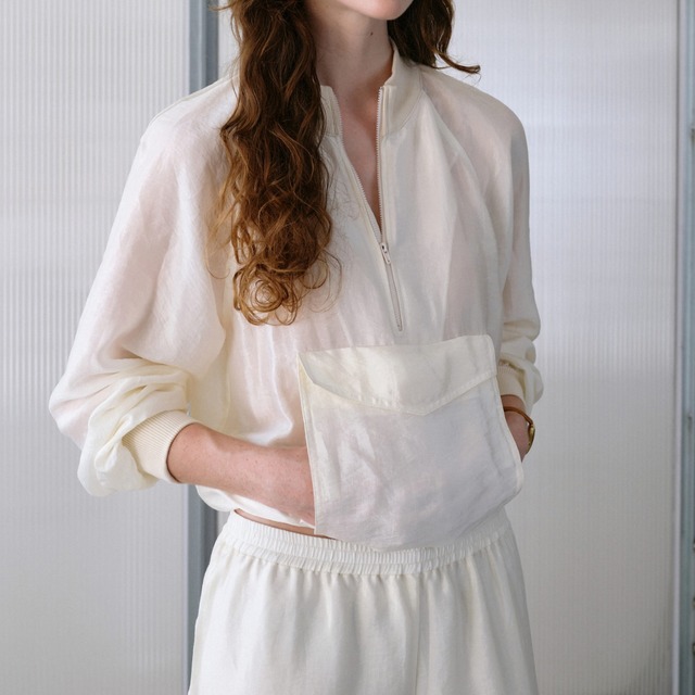 Half Zip Patch Pocket Jacket  W00313